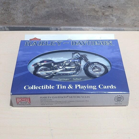 Harley Davidson Collectible Tin & Playing Cards 2 Decks 2001 - Picture 3 of 11